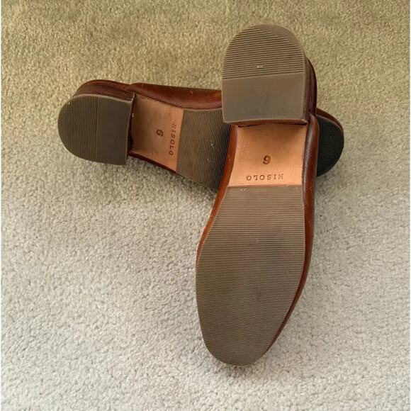 Nisolo All Day Slip On Heeled Mule Brown Leather 6 - Picture 8 of 10
